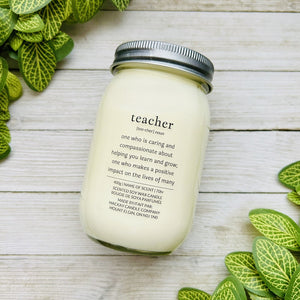 'teacher' Definition Candle (Mason Jar)