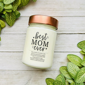 'best MOM ever' Saying Candle (Library Jar)