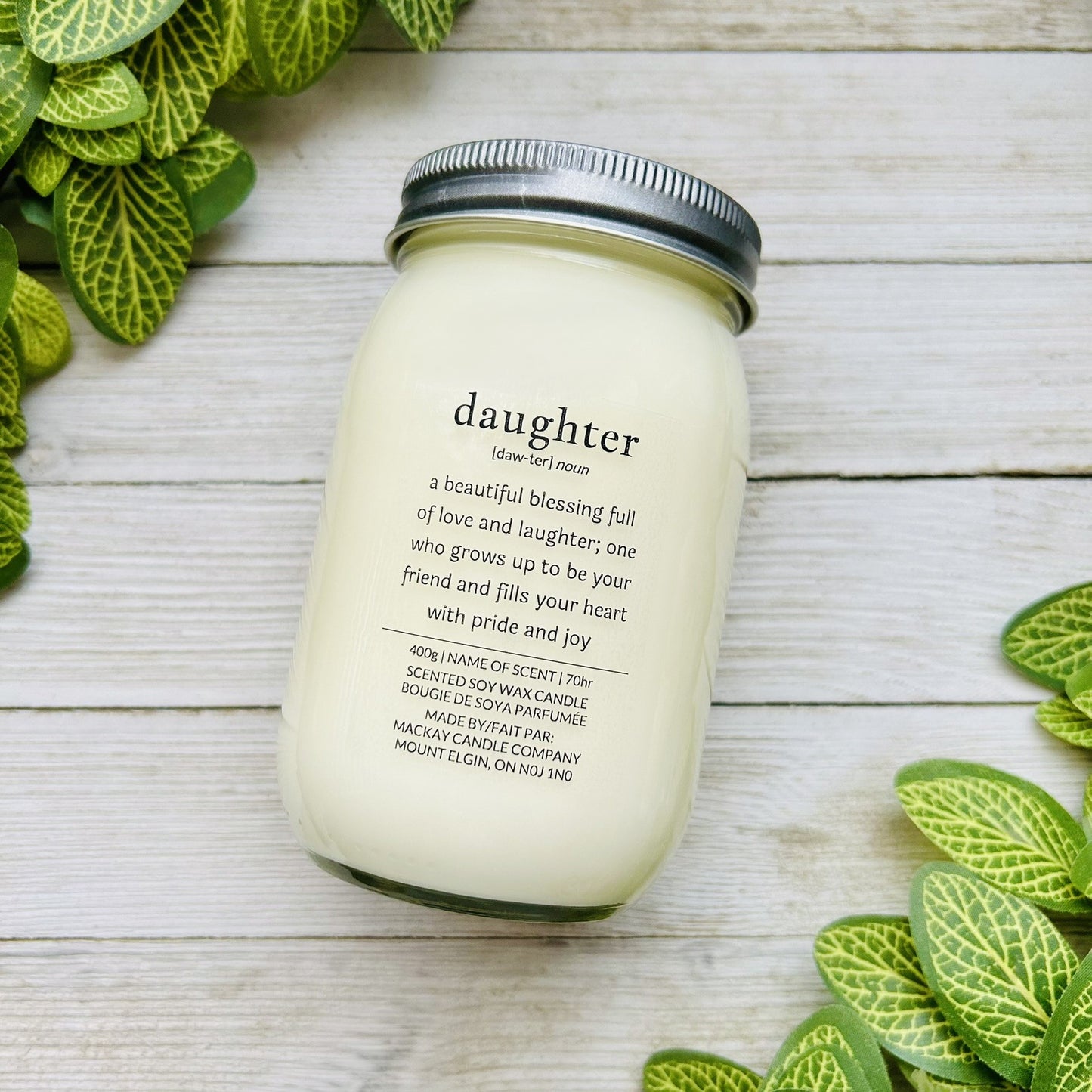 'daughter' Definition Candle (Mason Jar)